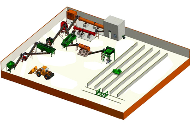鸡粪有机肥颗粒生产线